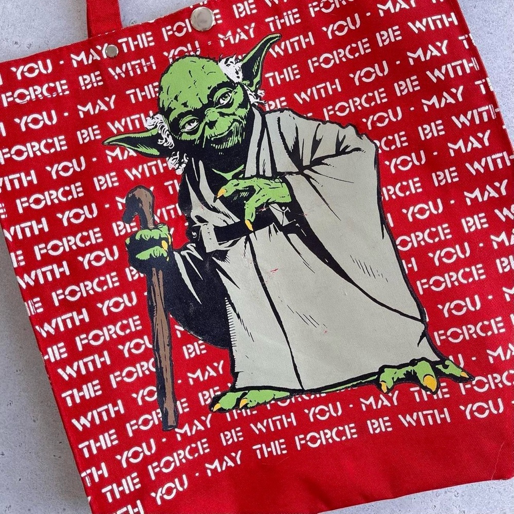 Vintage Joseph Industries 1983 Star Wars Yoda Tote Bag May the Force Be With You - Picture 3 of 8